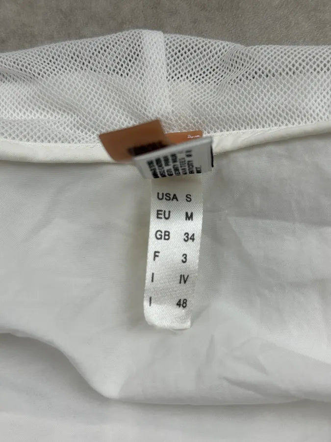 John Galliano White Nylon Windbreaker Light Jacket KNluJrv 11