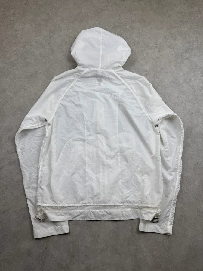 John Galliano White Nylon Windbreaker Light Jacket KNluJrv 5