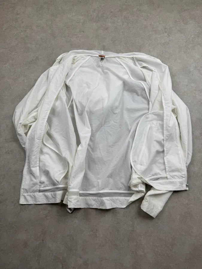 John Galliano White Nylon Windbreaker Light Jacket KNluJrv 7