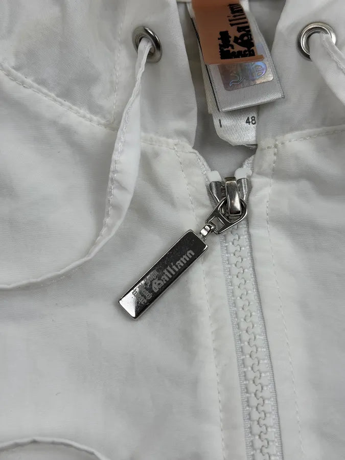 John Galliano White Nylon Windbreaker Light Jacket KNluJrv 10