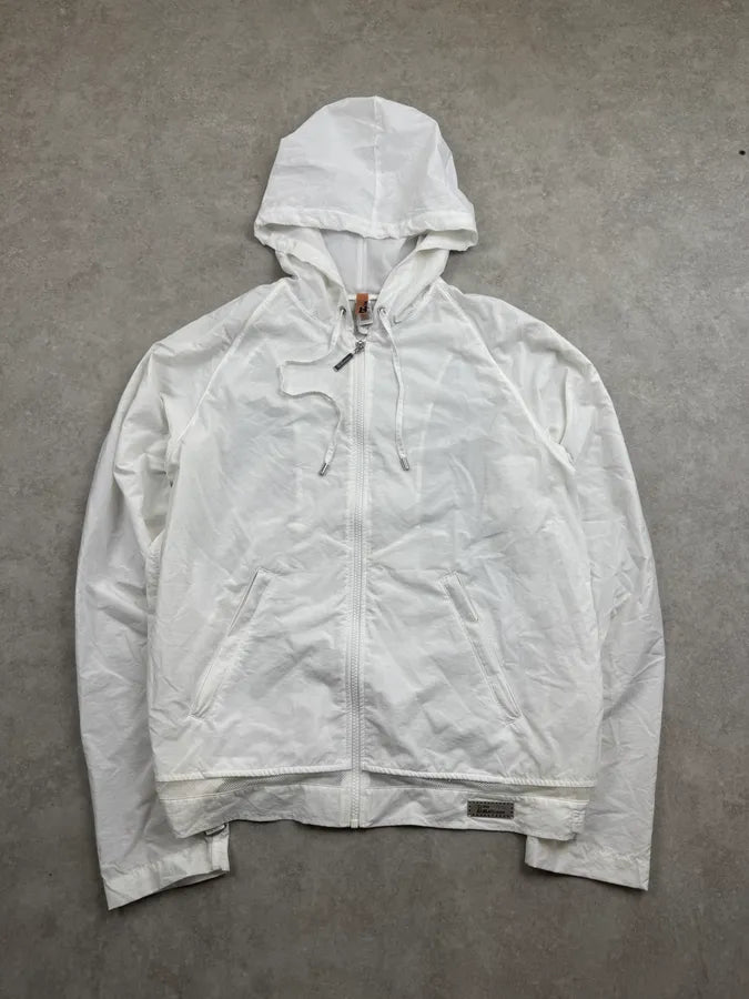 John Galliano White Nylon Windbreaker Light Jacket KNluJrv 3