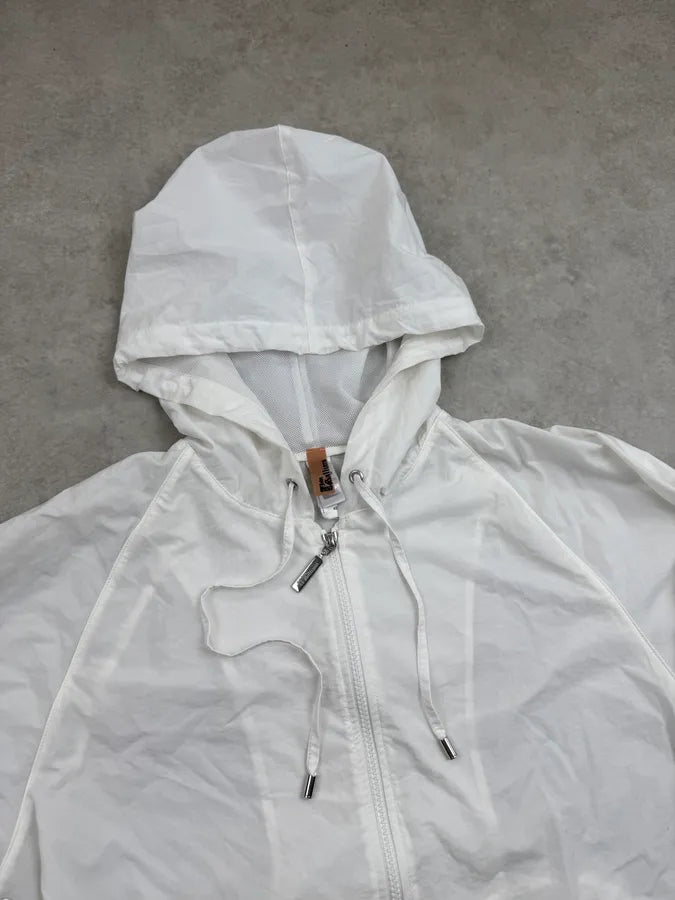 John Galliano White Nylon Windbreaker Light Jacket KNluJrv 4
