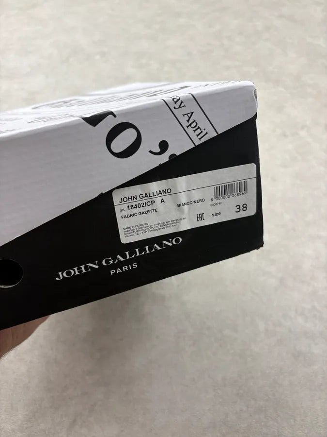 John Galliano White Studded Magazine Low Sneakers MRbzSsI 11