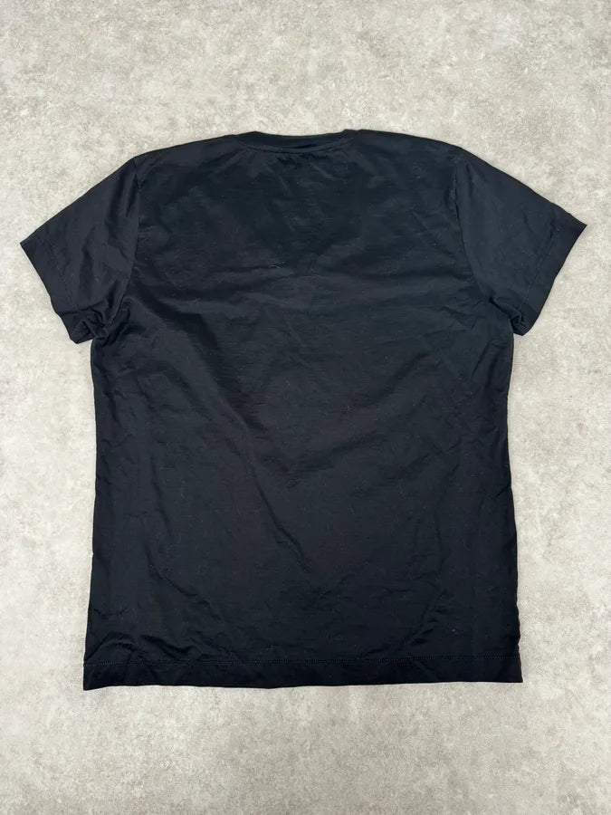 John Richmond Black Crosses Trompe Loeil Chain V Neck T-Shirt lhHCEKZ 3