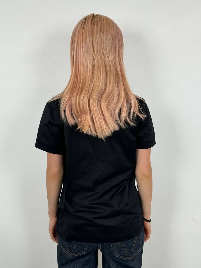 John Richmond Black Crosses Trompe Loeil Chain V Neck T-Shirt lhHCEKZ 2