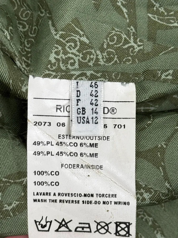 2000s John Richmond Faded Green Multi-Pocket Technical Light Jacket jUdkIzP 11