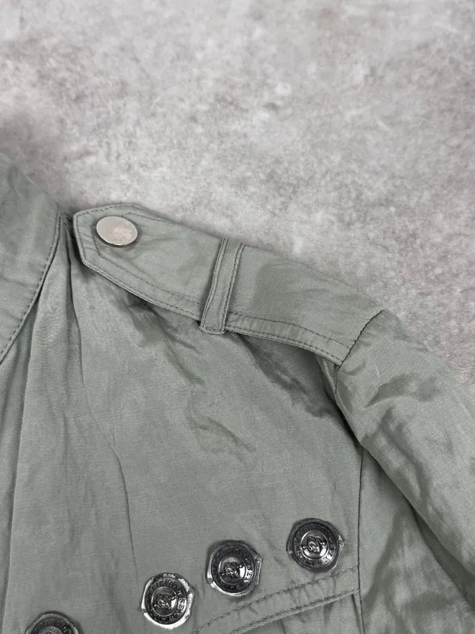 2000s John Richmond Faded Green Multi-Pocket Technical Light Jacket jUdkIzP 9