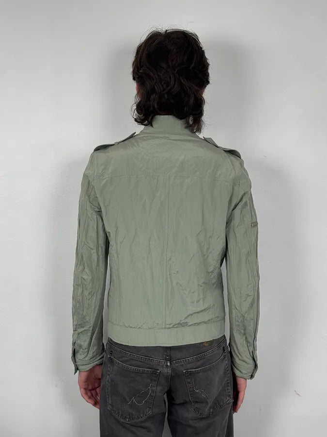2000s John Richmond Faded Green Multi-Pocket Technical Light Jacket jUdkIzP 2