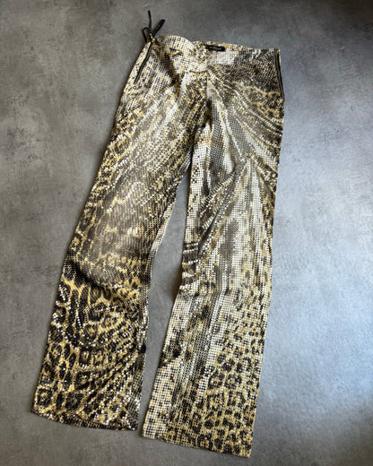 SS2003 Roberto Cavalli Luxurious Leopard Print Pants (S/M) - 7