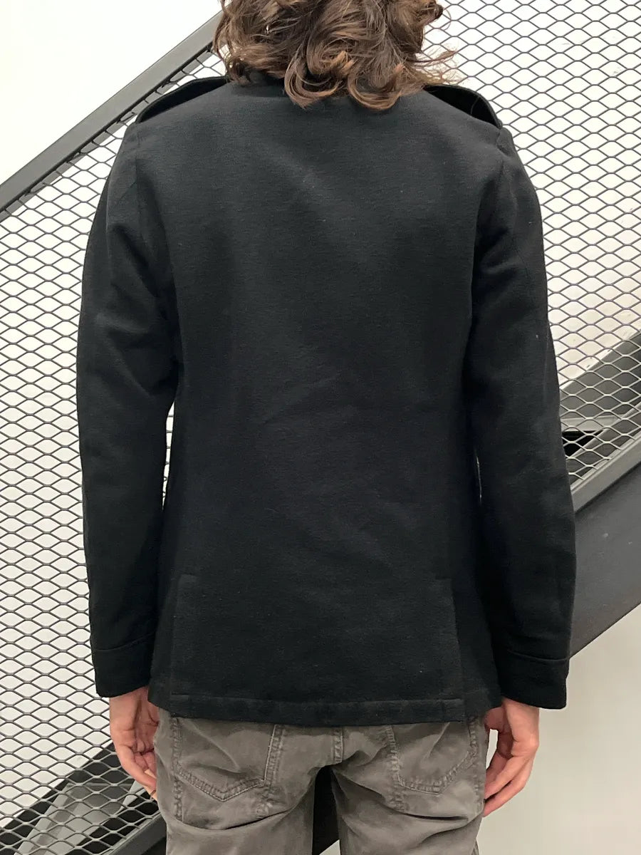 Dries Van Noten Black Wool Epaulette Military Light Jacket jtpzcAbO 2
