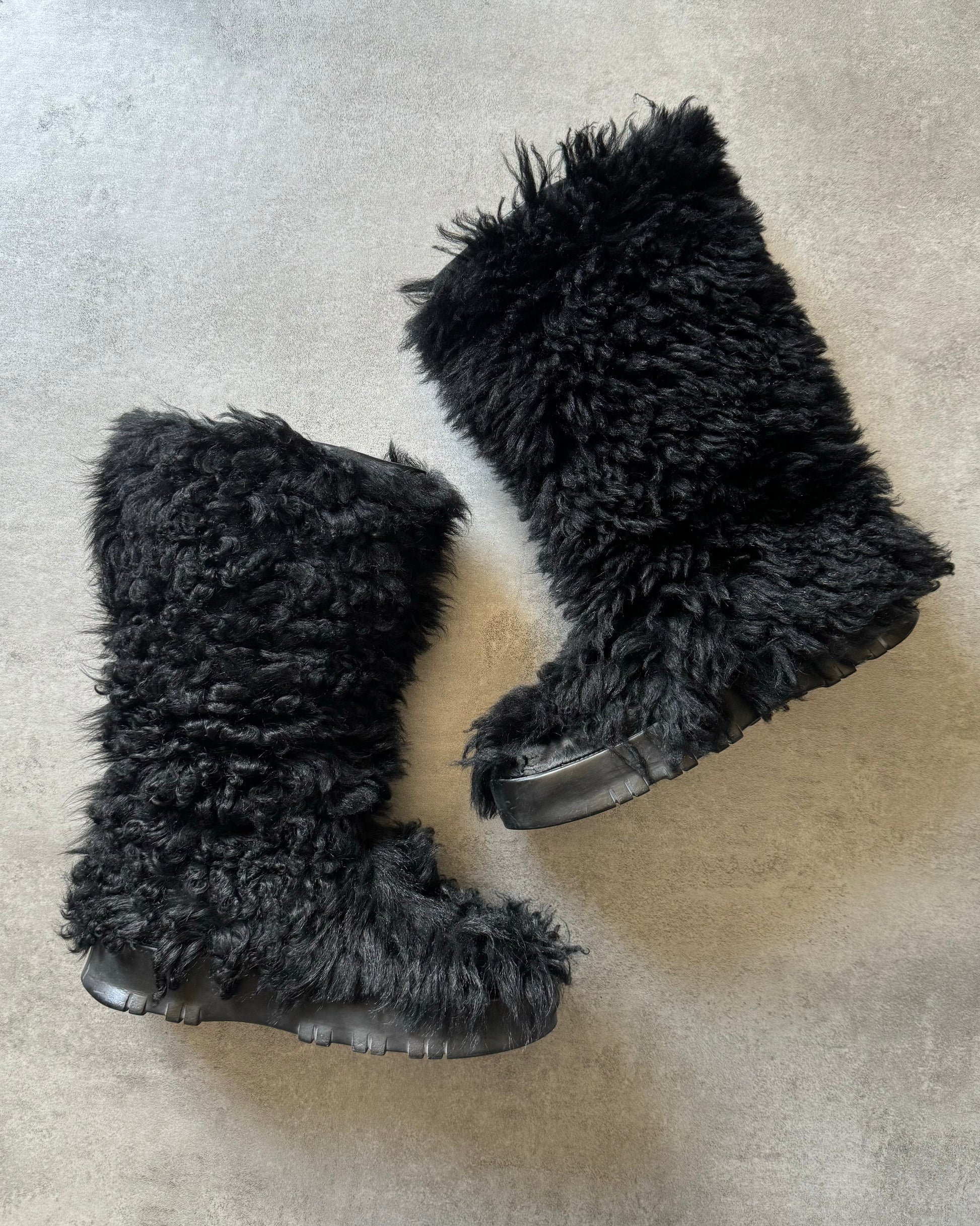 Prada fur boots shop