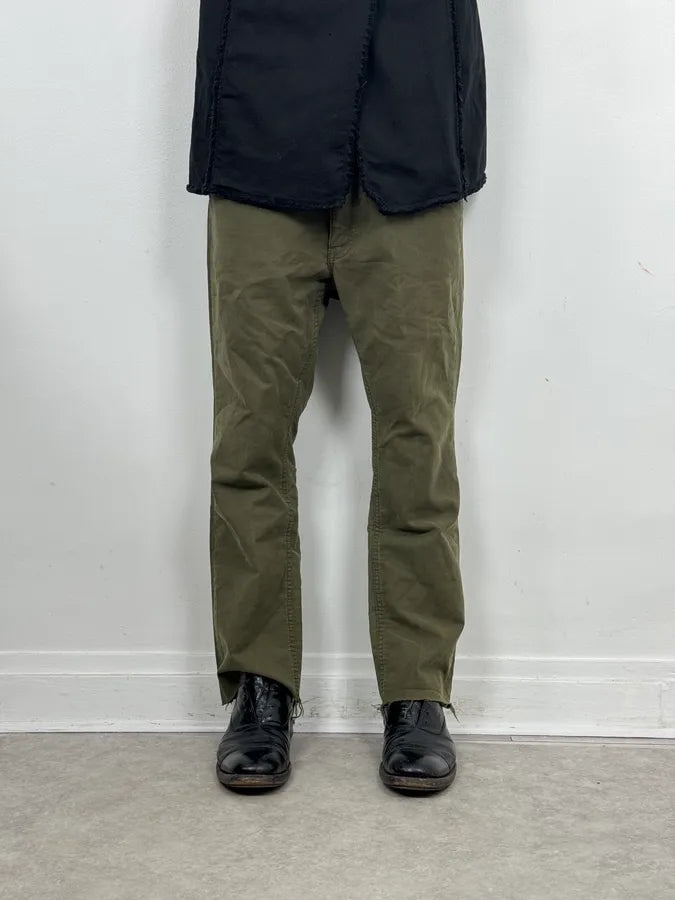 AW2006 Junya Watanabe Khaki Green Rebel Chinos Pants mEEacAn 1