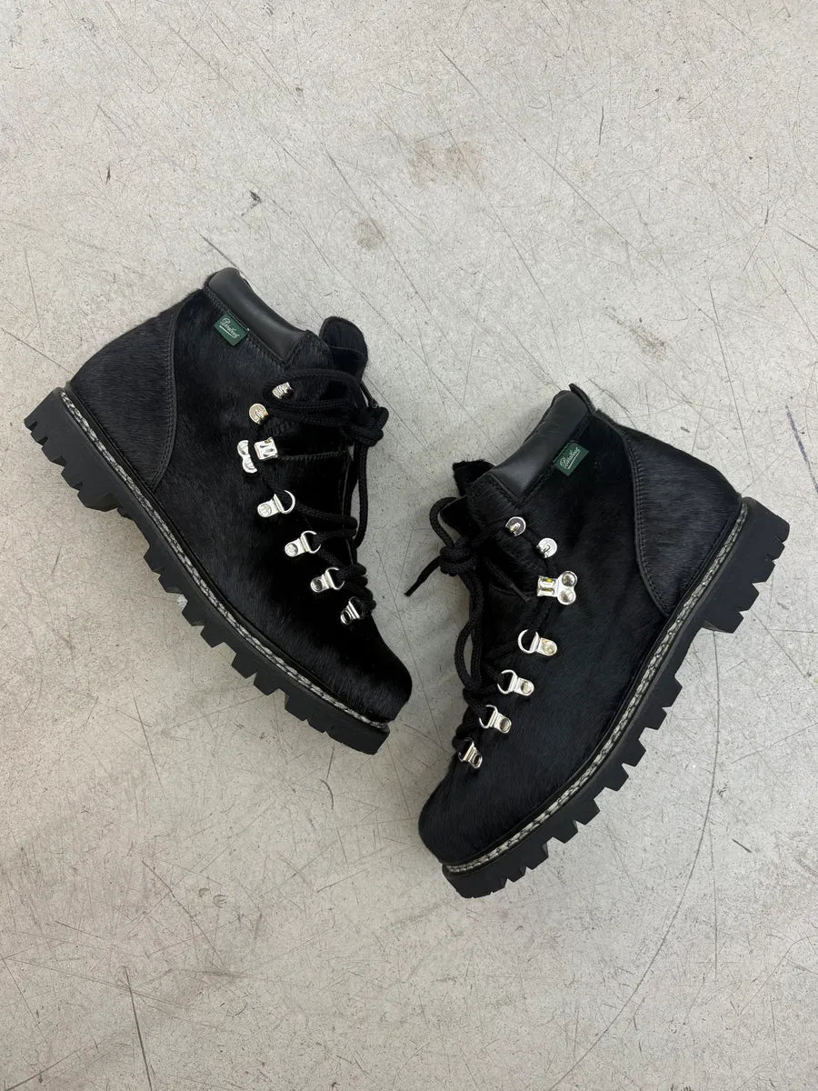 Junya Watanabe Paraboots Pony Hair Black Hiking Boots UTnXPoQ 4