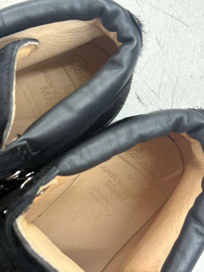 Junya Watanabe Paraboots Pony Hair Black Hiking Boots UTnXPoQ 9