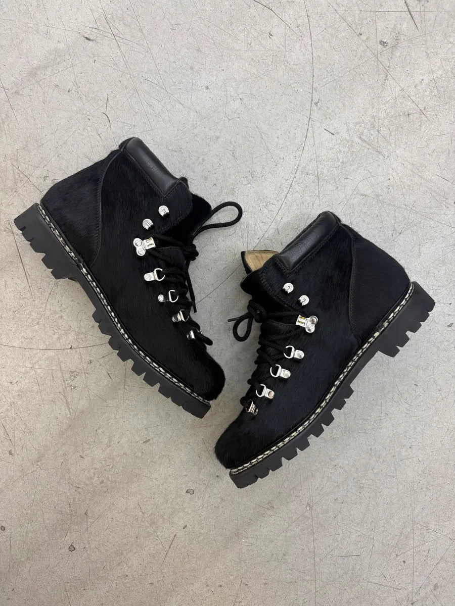 Junya Watanabe Paraboots Pony Hair Black Hiking Boots RWbUcDr 5