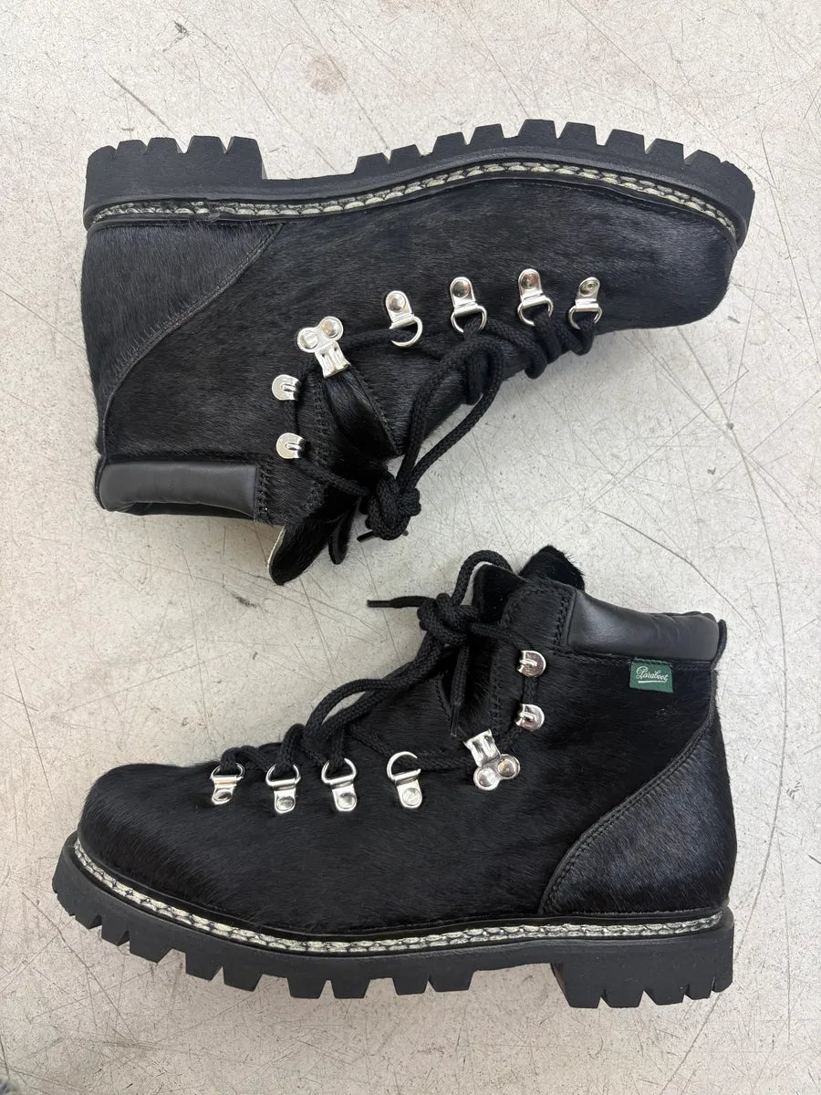 Junya Watanabe Paraboots Pony Hair Black Hiking Boots UTnXPoQ 3