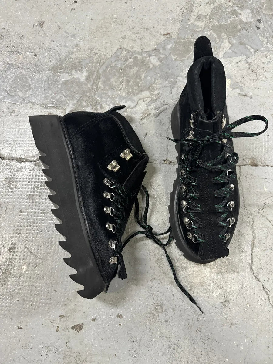 Junya Watanabe Pony Hair Black Mountain Boots eKnEmlP 1