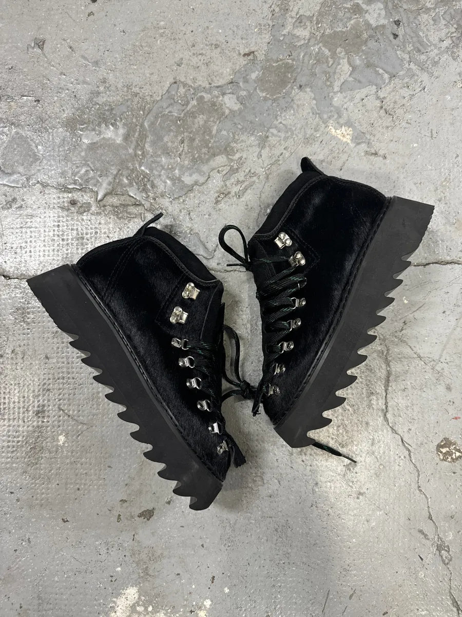 Junya Watanabe Pony Hair Black Mountain Boots eKnEmlP 2