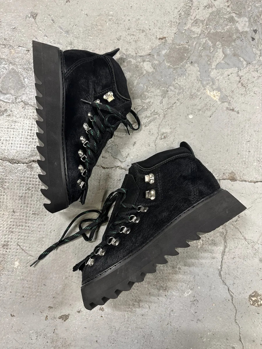 Junya Watanabe Pony Hair Black Mountain Boots eKnEmlP 7