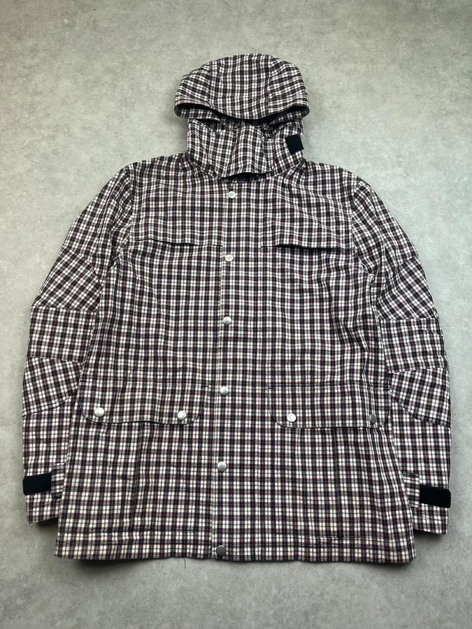 Junya Watanabe x Comme des Garçons Navy & White Plaid Windbreaker Jacket RkDbjxV 0