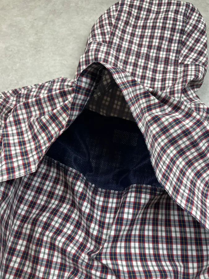 Junya Watanabe x Comme des Garçons Navy & White Plaid Windbreaker Jacket RkDbjxV 10