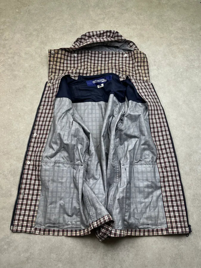 Junya Watanabe x Comme des Garçons Navy & White Plaid Windbreaker Jacket RkDbjxV 11