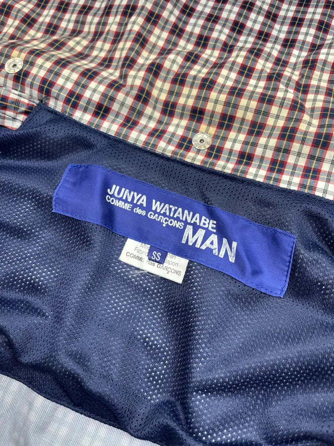 Junya Watanabe x Comme des Garçons Navy & White Plaid Windbreaker Jacket RkDbjxV 13