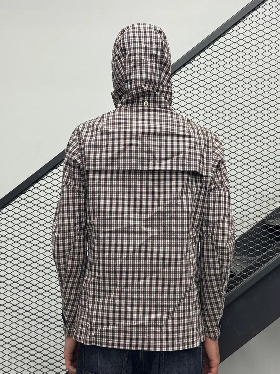 Junya Watanabe x Comme des Garçons Navy & White Plaid Windbreaker Jacket RkDbjxV 2