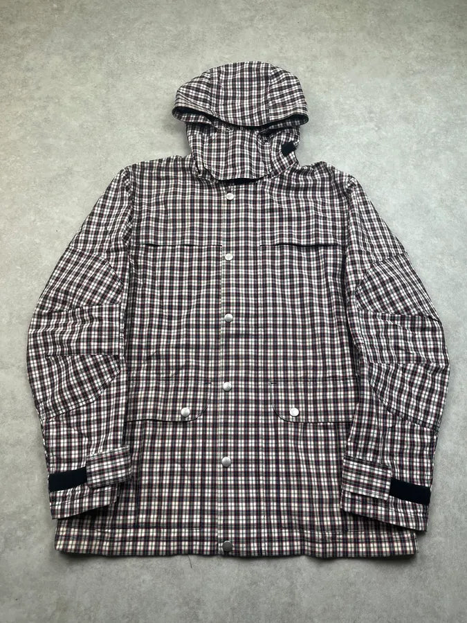 Junya Watanabe x Comme des Garçons Navy & White Plaid Windbreaker Jacket RkDbjxV 3
