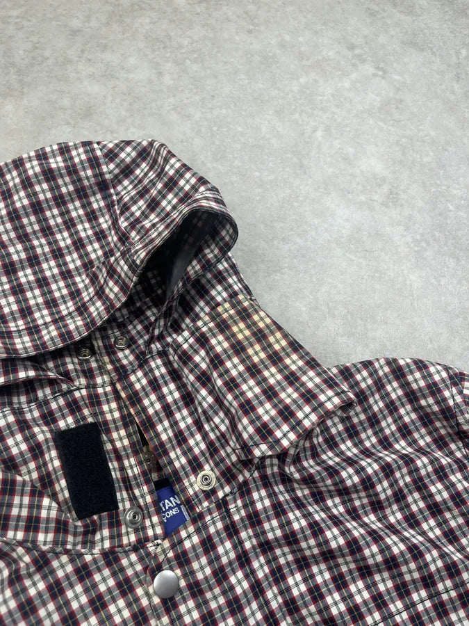 Junya Watanabe x Comme des Garçons Navy & White Plaid Windbreaker Jacket RkDbjxV 6