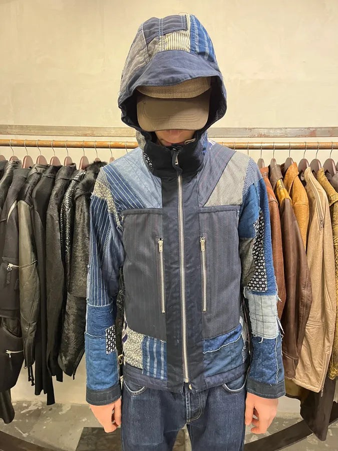 Junya Watanabe x Comme des Garçons Patchwork Hooded Reversible Jacket (M/L) sdOffxw 5