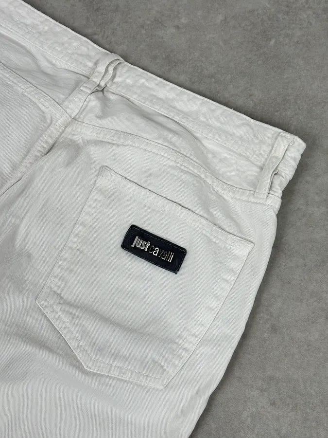 2010s Cavalli White Distressed Denim Jeans JbfnSPb 7