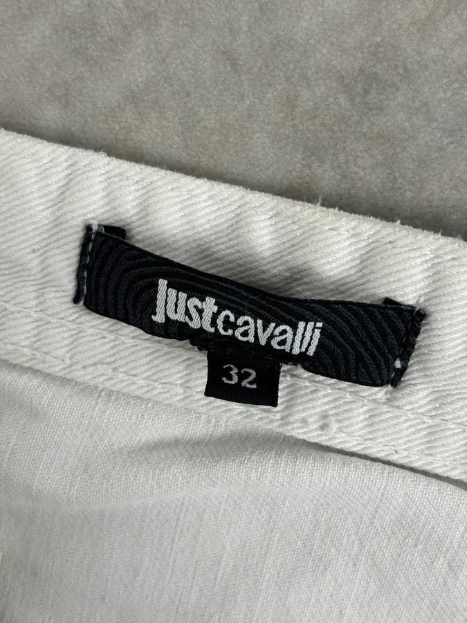 2010s Cavalli White Distressed Denim Jeans JbfnSPb 9