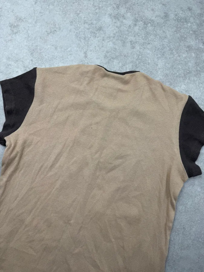 2000s Cavalli Beige & Brown Western Motel T-Shirt BNCXNly 5