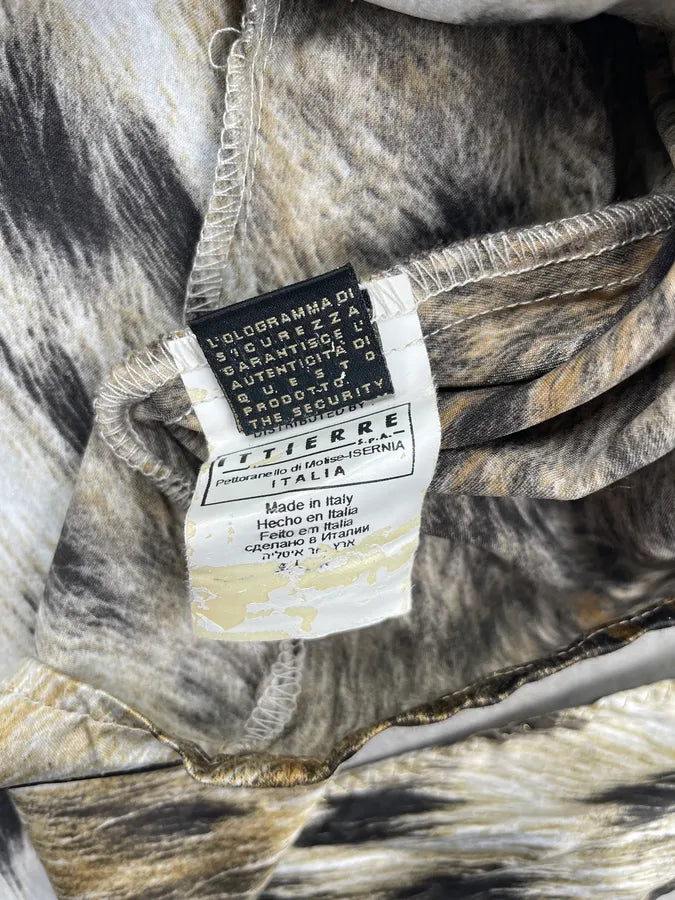 SS2006 Cavalli Beige Leopard Print Silk Shirt CmHwGhS 9