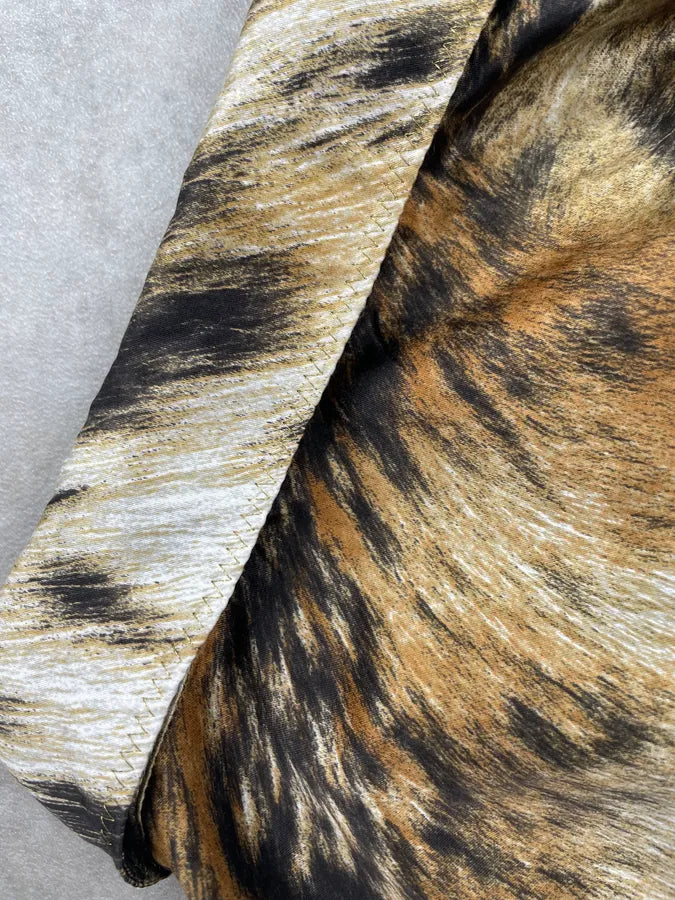 SS2006 Cavalli Beige Leopard Print Silk Shirt CmHwGhS 10