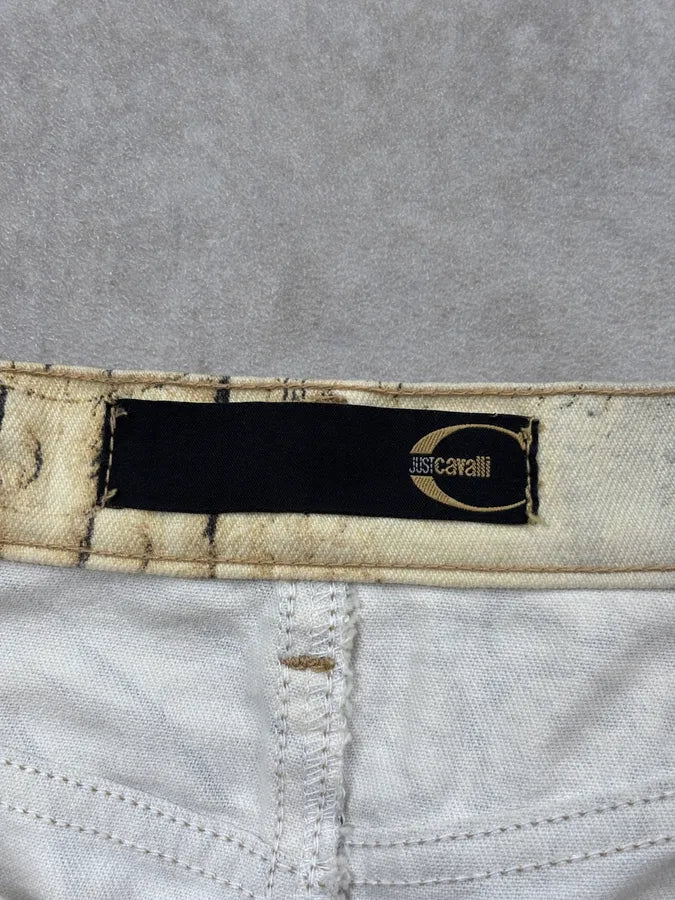 SS2002 Cavalli Beige Crocodile Effect Skirt SDBLGfh 12