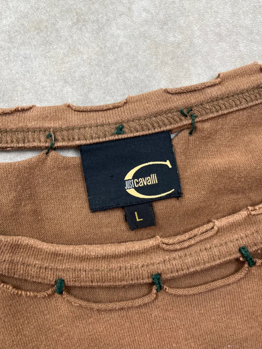 AW2005 Cavalli Brown Elephant Logo Longsleeve qyZEsUf 8