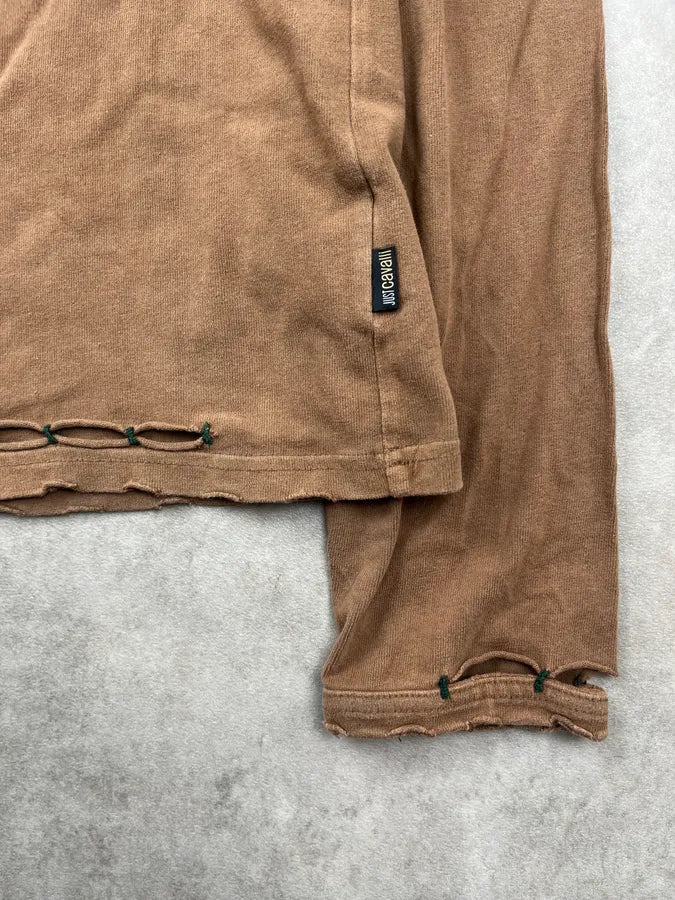 AW2005 Cavalli Brown Elephant Logo Longsleeve qyZEsUf 6