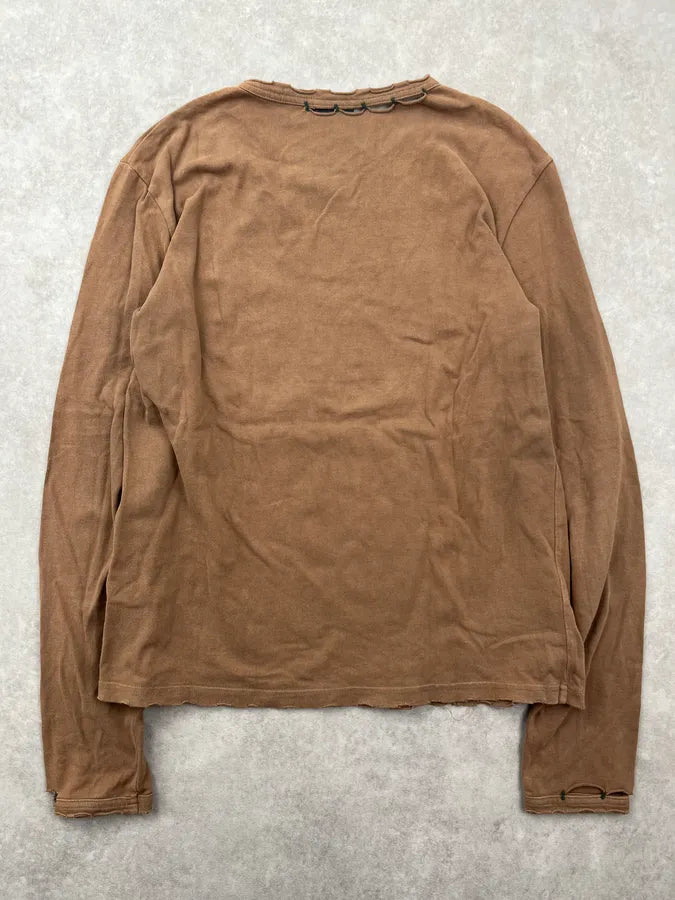 AW2005 Cavalli Brown Elephant Logo Longsleeve qyZEsUf 3