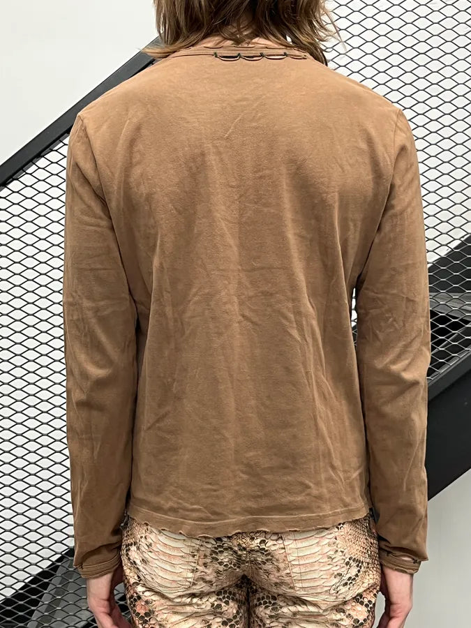 AW2005 Cavalli Brown Elephant Logo Longsleeve qyZEsUf 2