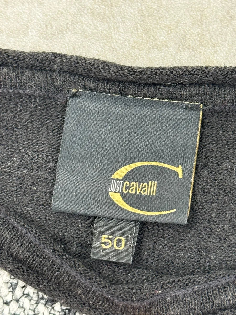 2000s Cavalli Black Contrast Trim Top BQUDVwc 8