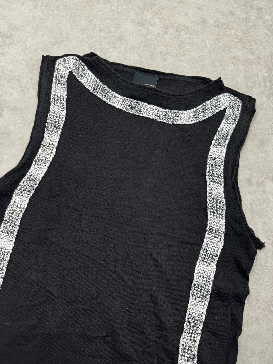 2000s Cavalli Black Contrast Trim Top BQUDVwc 3