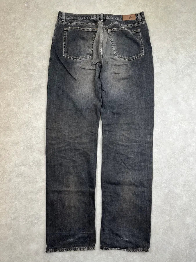 2000s Cavalli Dark Grey Faded Denim Straight Leg Jeans MmGNKJA 4