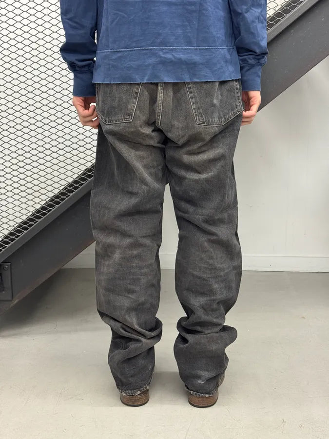 2000s Cavalli Dark Grey Faded Denim Straight Leg Jeans MmGNKJA 3