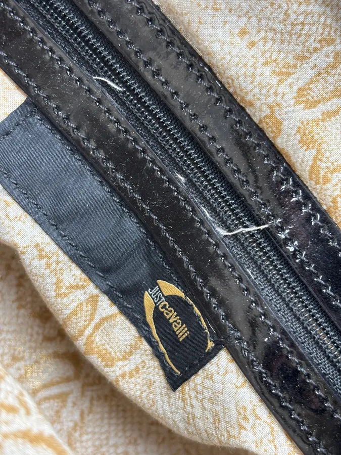AW2007 Cavalli Black Leather Crocodile Embossed Handle Bag pBBibbA 20