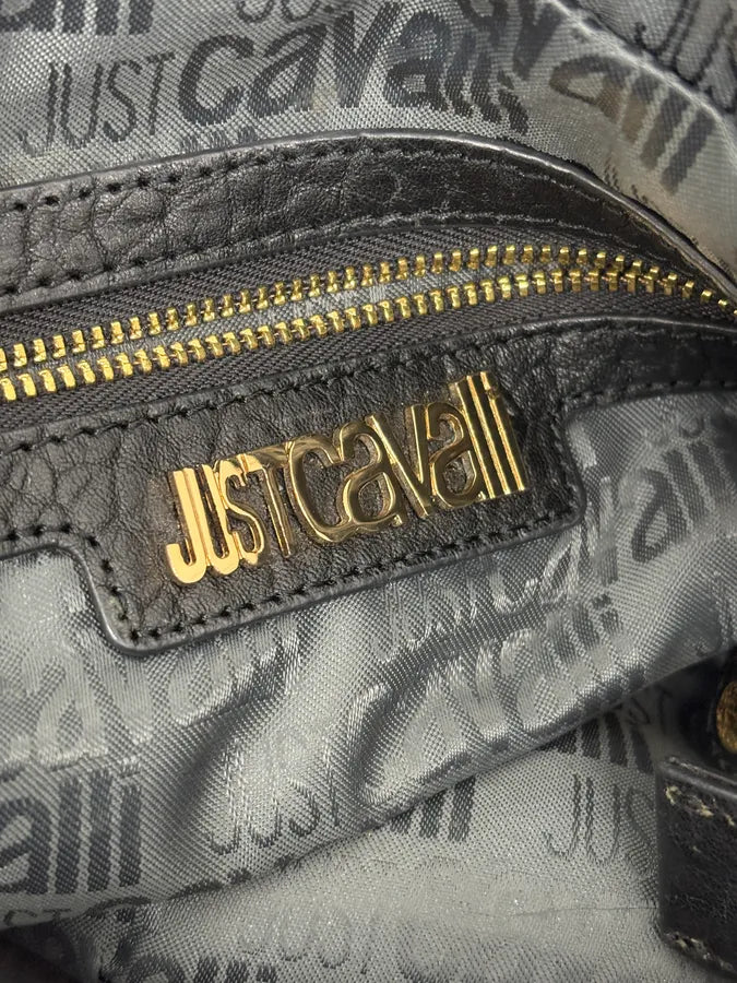 AW2011 Cavalli Tassel Black Leather Hobo Handle Bag wGaqJid 10