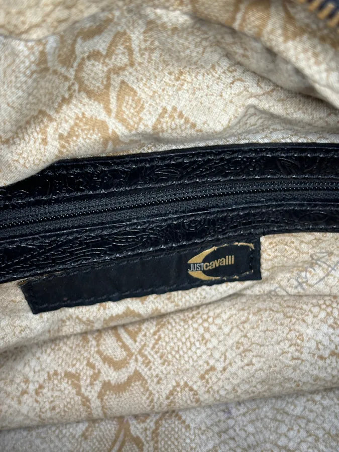 AW2008 Cavalli Black Leather Winged Claw Lock Shoulder Bag kNGrKeW 15