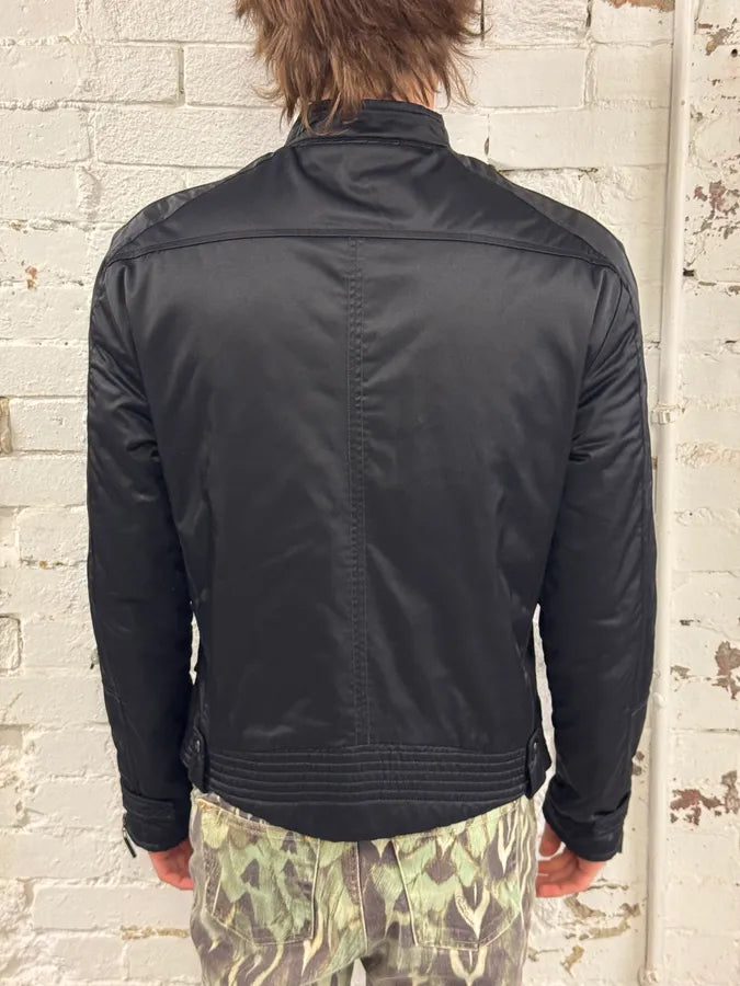 AW2008 Cavalli Black Nylon Obscure Bomber Jacket dFjUvIe 1