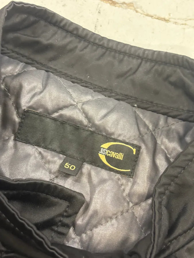 AW2008 Cavalli Black Nylon Obscure Bomber Jacket dFjUvIe 7